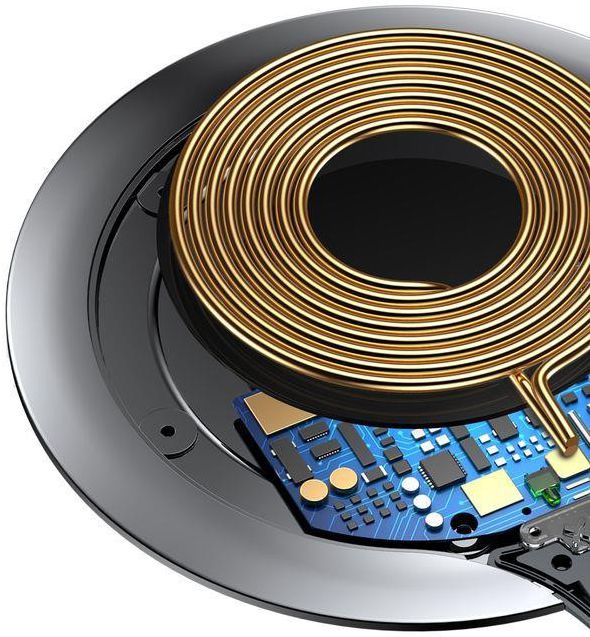 Baseus Metal Qi Draadloze 7.5W Snellader Zwart afbeelding 3