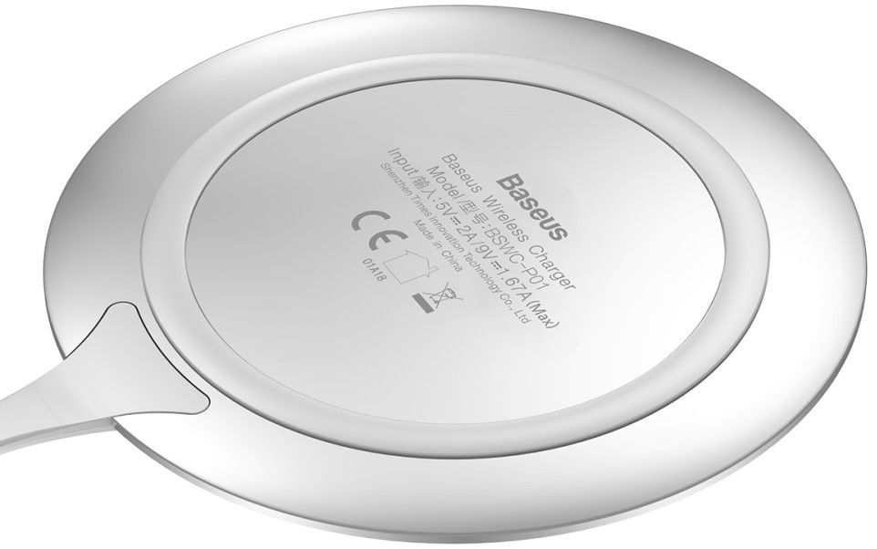 Baseus Metal Qi Draadloze 7.5W Snellader Wit afbeelding 5