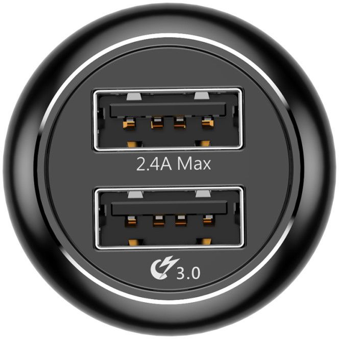 Baseus Gentry Dual USB Quick Charge 3.0 Autolader Zwart afbeelding 4