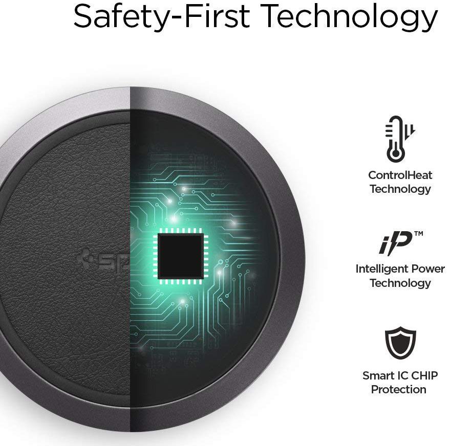Spigen Essential Wireless Fast Charger F308W Zwart afbeelding 4