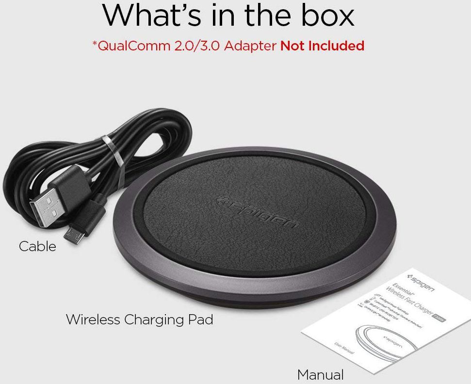 Spigen Essential Wireless Fast Charger F308W Zwart afbeelding 9