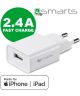 4Smarts iPhone / iPad Oplader (1M) 2.4A Wit