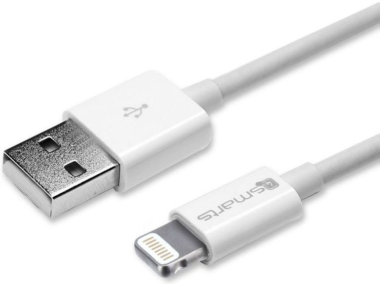4smarts 12W USB-A Adapter met iPhone Lightning Kabel 1 Meter 2.4A Wit afbeelding 6