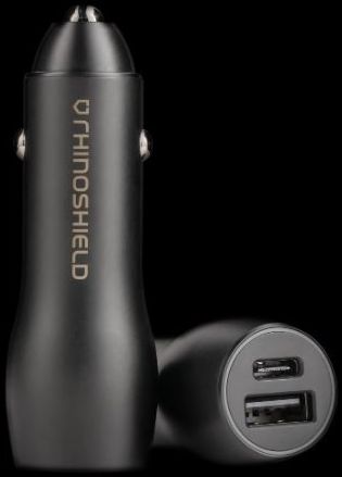 RhinoShield Dual Port Fast Charge USB-C en USB Autolader 28W afbeelding 2