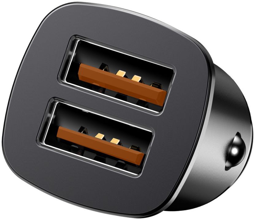 Baseus Square Dual USB Autolader Zwart afbeelding 2