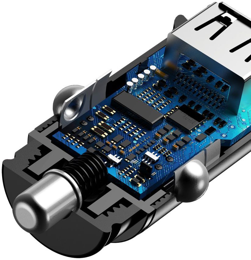 Baseus Square Dual USB Autolader Zwart afbeelding 7