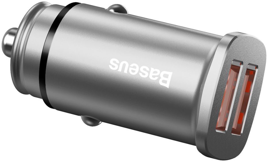 Baseus Square Dual USB Autolader Zilver afbeelding 6