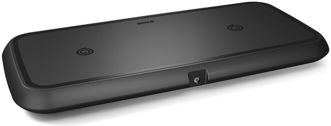 ZENS Dual Smartphone QI Draadloze Oplader Zwart afbeelding 1