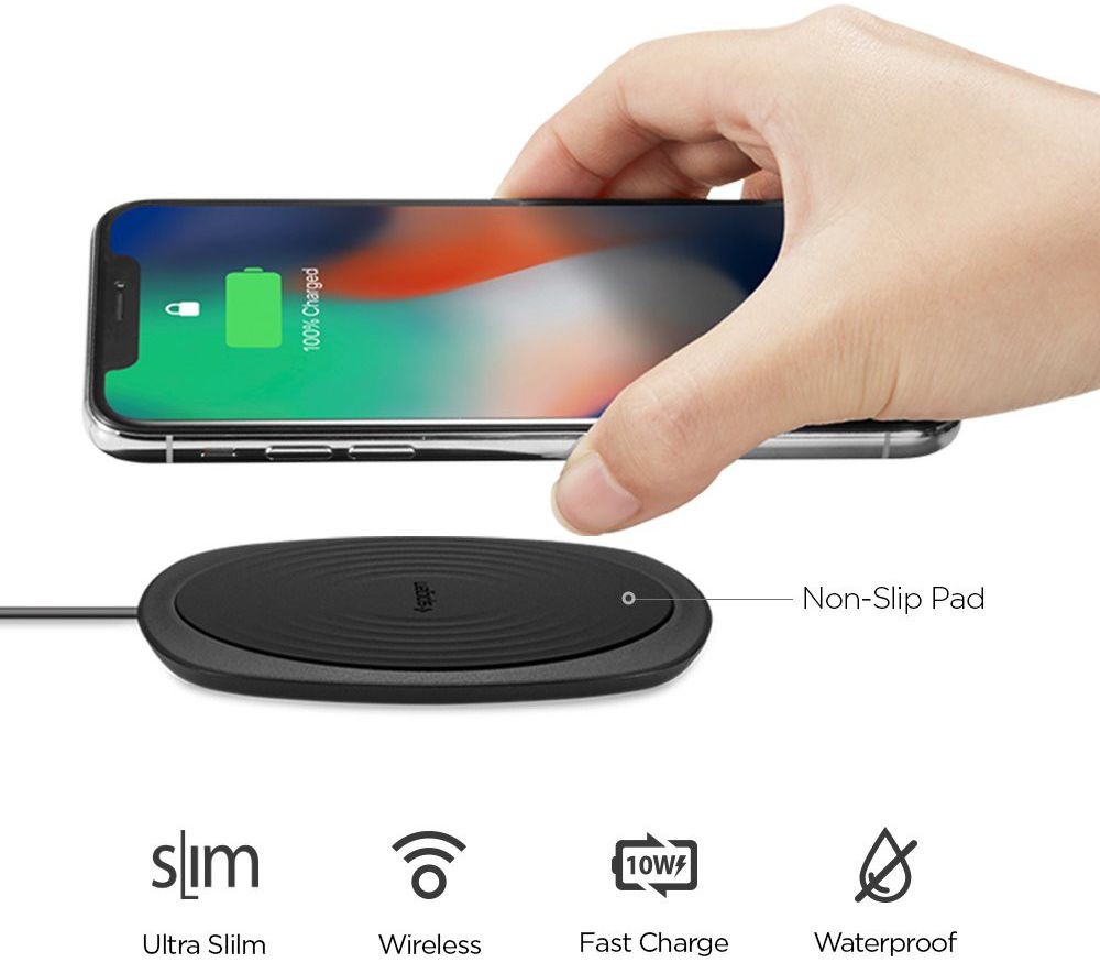 Spigen Essential F305W Universele Wireless Fast Charger (9W) Wit afbeelding 7