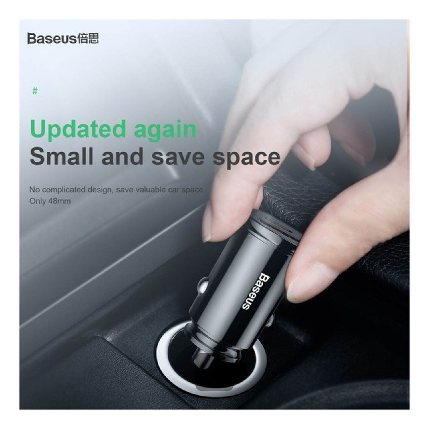 Baseus Fast Charge Autolader 30W USB + USB-C Zwart afbeelding 6
