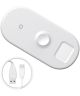 Baseus 3 in 1 Draadloze Oplader [iPhone + Apple Watch + AirPods] Wit