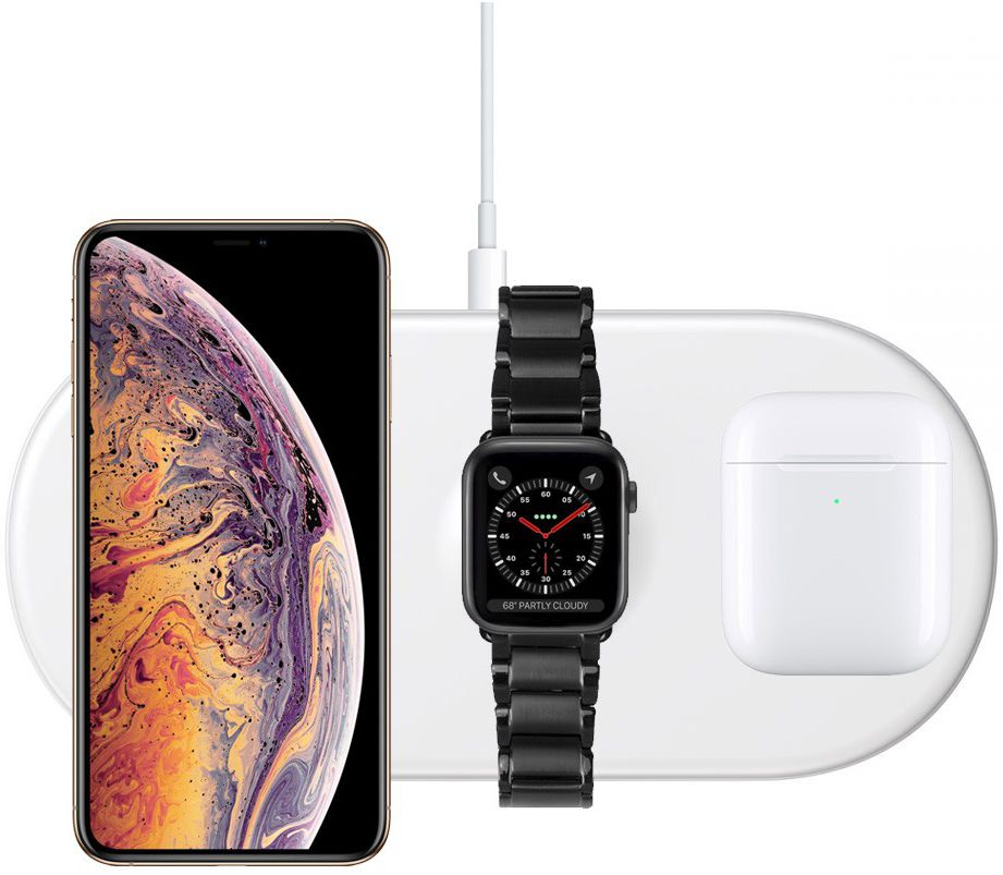 Baseus 3 in 1 Draadloze Oplader [iPhone + Apple Watch + AirPods] Wit afbeelding 1