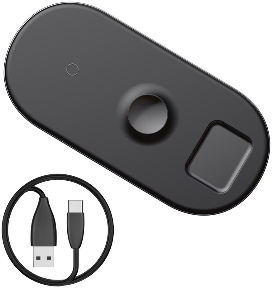 Baseus 3 in 1 Draadloze Oplader [iPhone + Apple Watch + AirPods] Zwart afbeelding 7