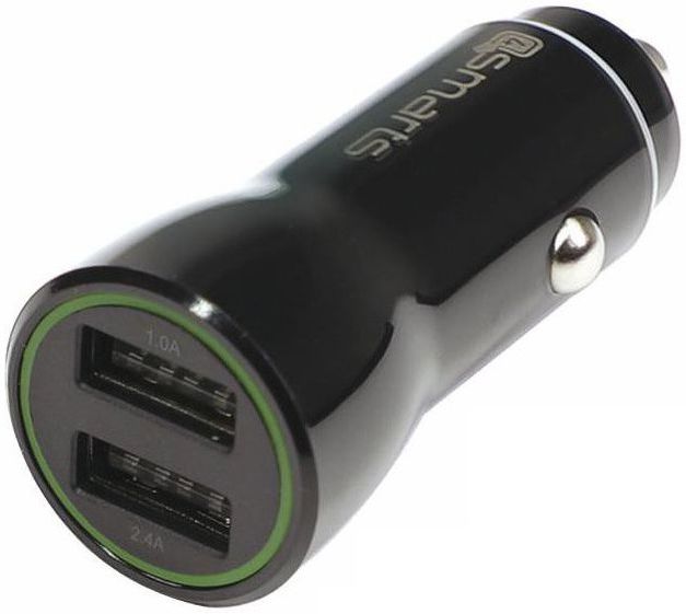 4smarts 3.4A Dubbele Auto Snellader 17W met USB naar USB-C Kabel Zwart afbeelding 4