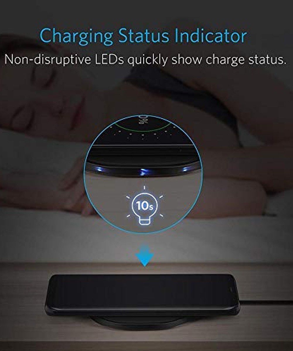 Anker PowerPort Wireless 10W Draadloze Oplader Zwart afbeelding 4