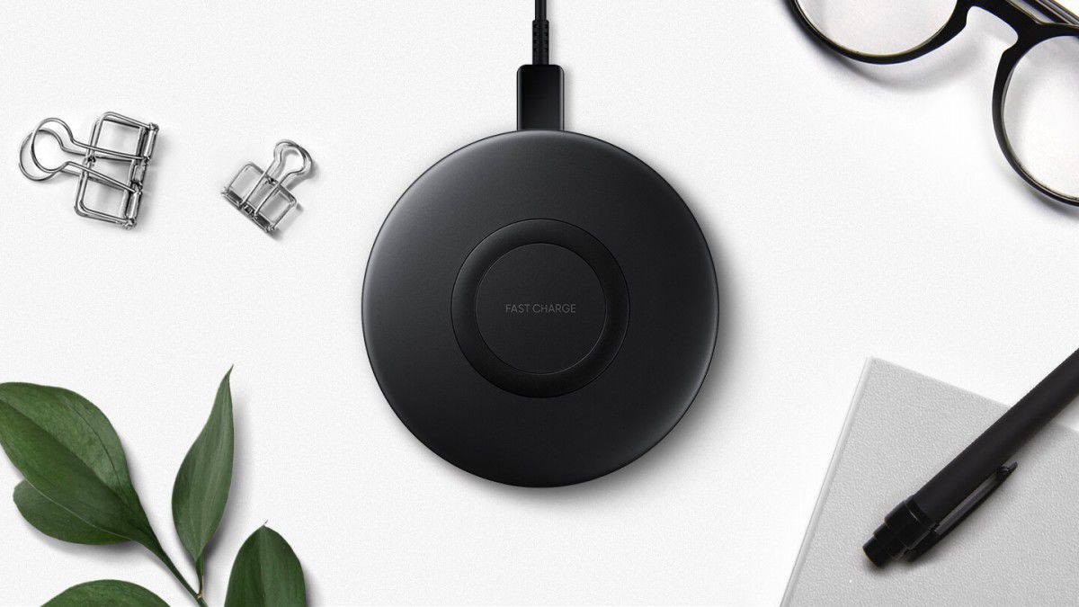 Samsung EP-P1100 Slim Wireless Charging Pad Fast Charge Oplader Zwart afbeelding 2