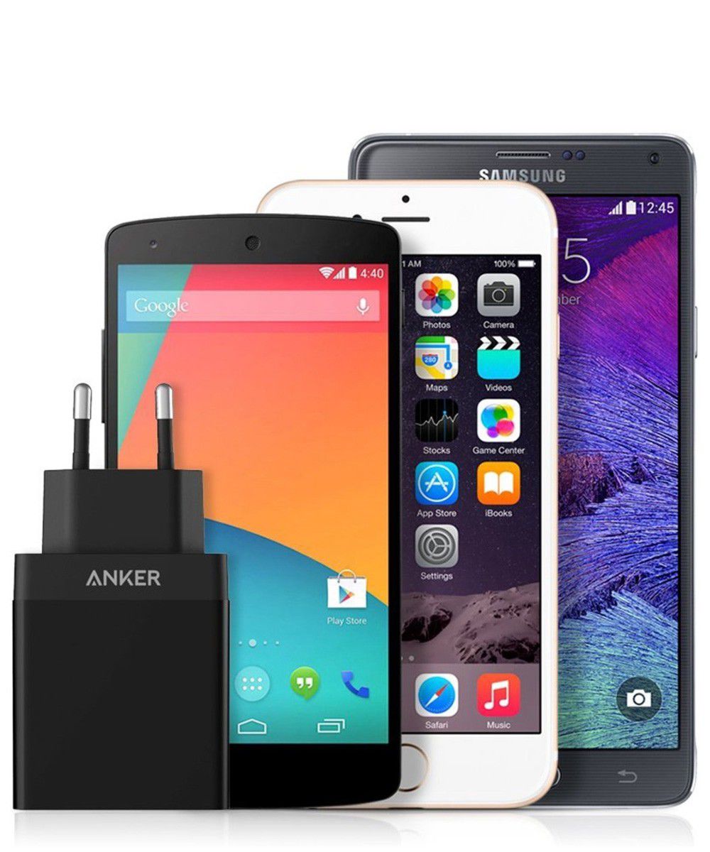 Anker PowerPort 2 Poorts USB 24W Thuislader Zwart afbeelding 8
