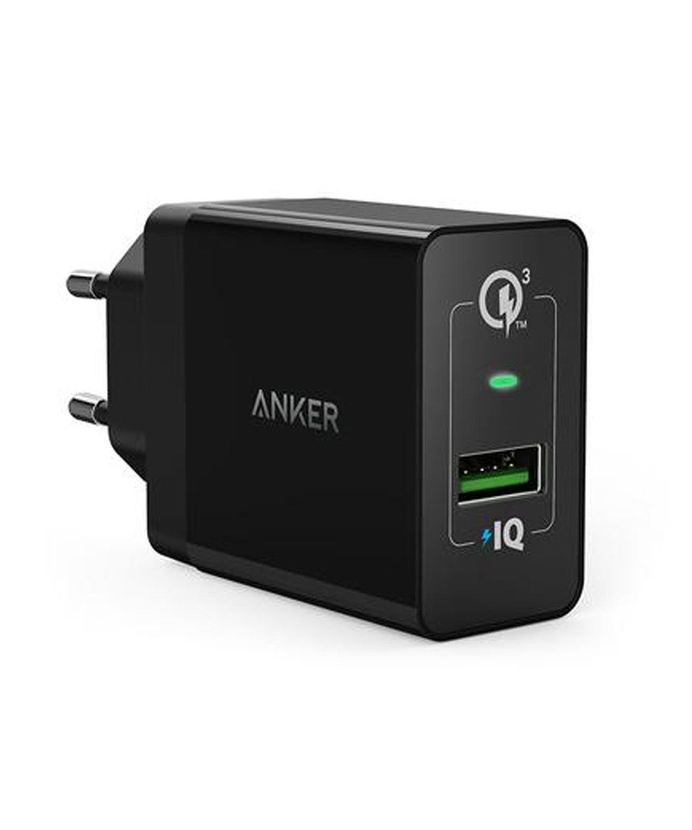 Anker PowerPort+ 1 (18W) Quick Charge / PowerIQ USB-A Adapter Zwart afbeelding 3