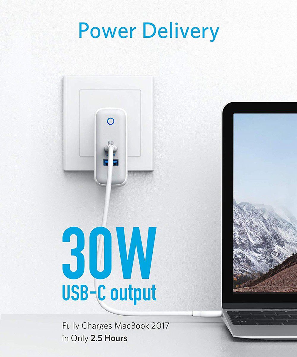 Anker PowerPort II USB Power Delivery 49.5W Thuislader Wit afbeelding 2