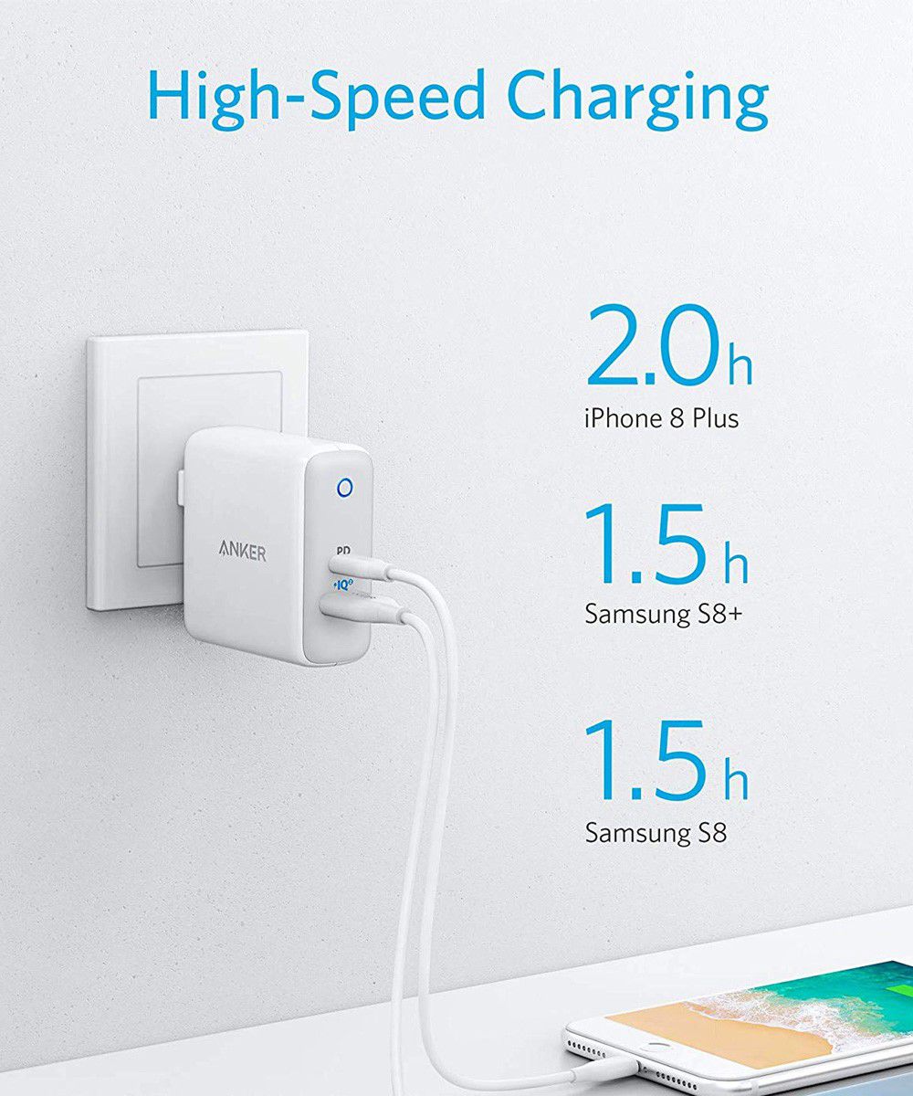 Anker PowerPort II USB Power Delivery 49.5W Thuislader Wit afbeelding 3