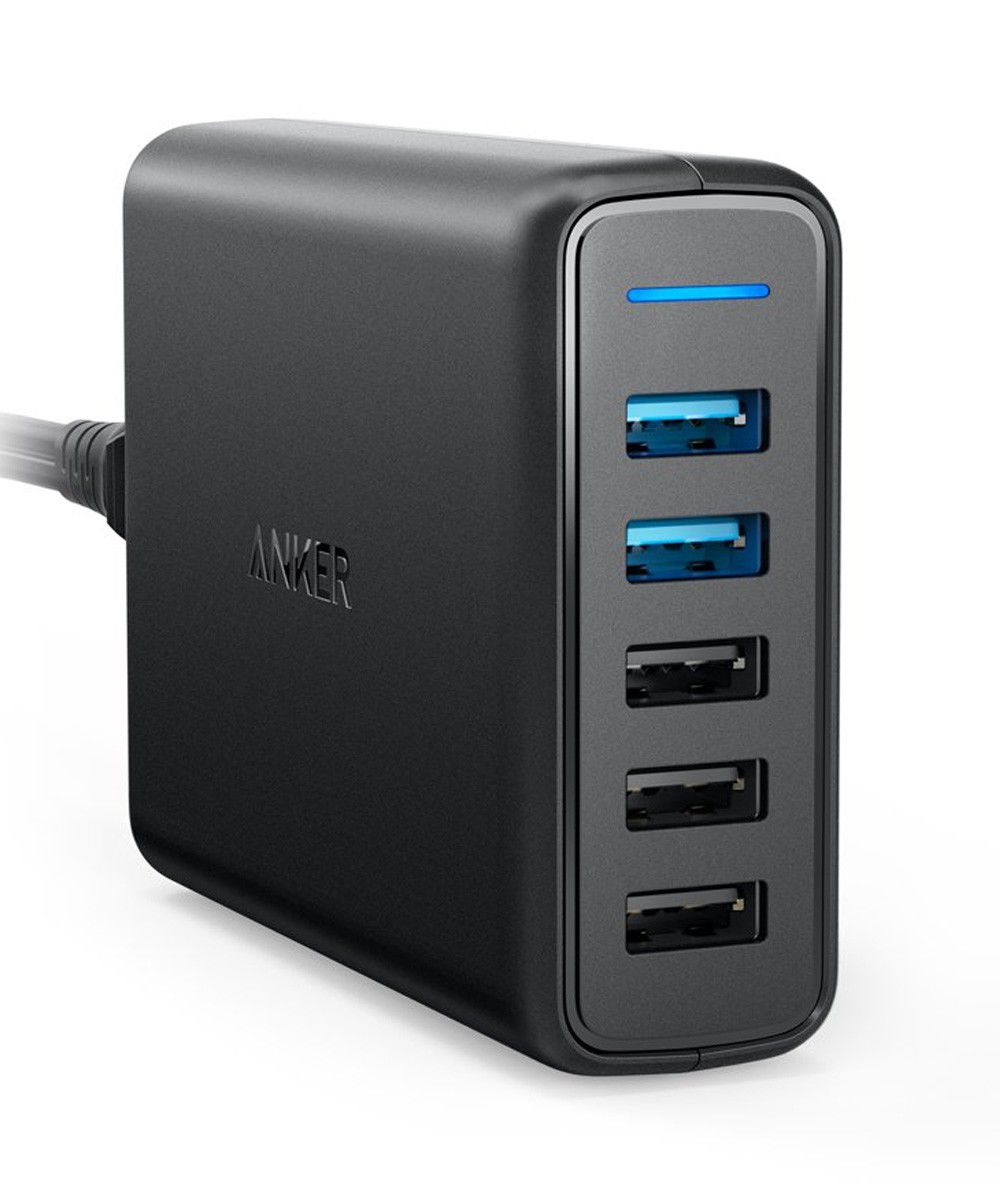 Anker PowerPort Speed 5 Poorts USB 51W Thuislader Zwart afbeelding 1