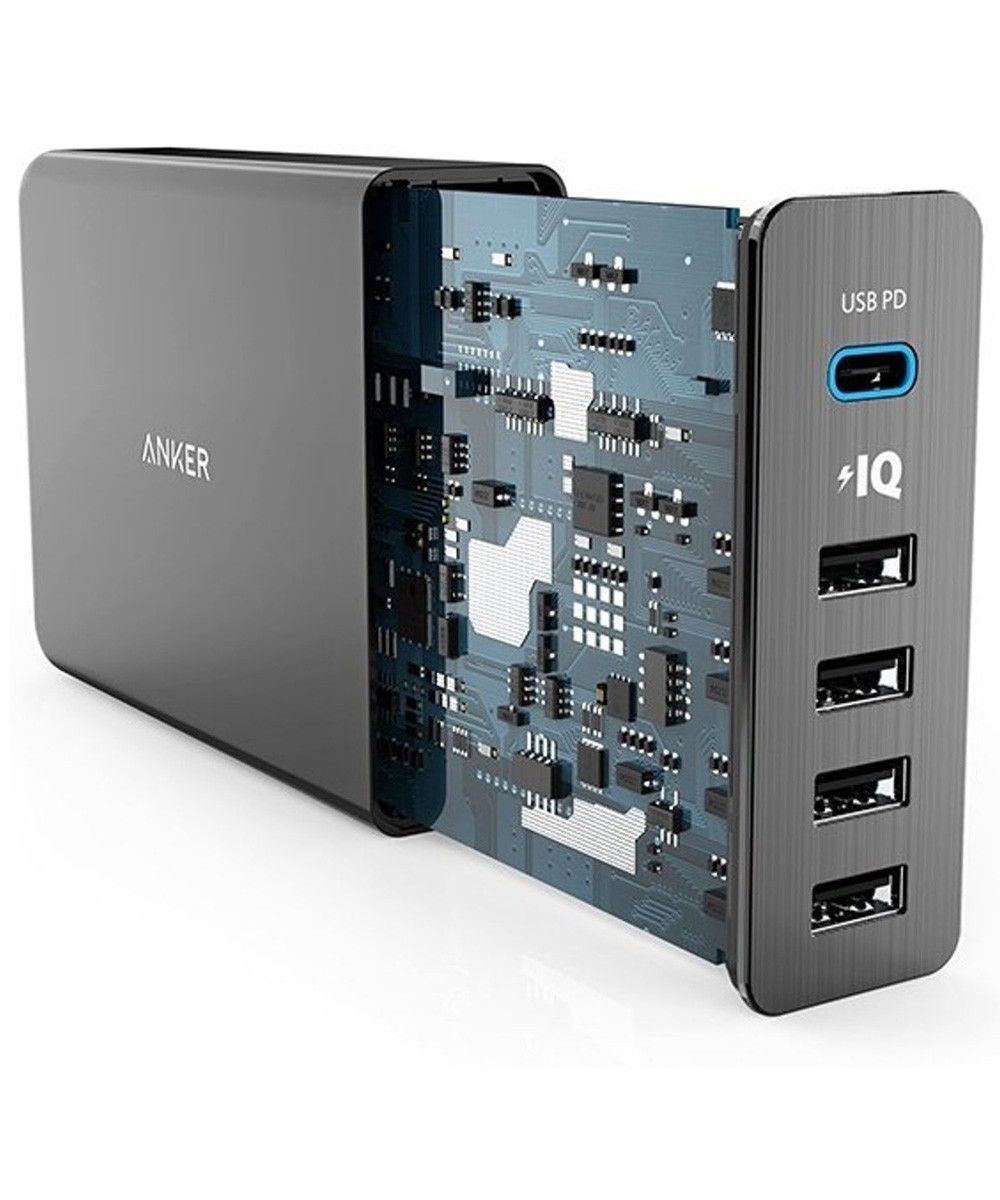 Anker PowerPort+ 5 Poorts USB Power Delivery 60W Thuislader Zwart afbeelding 7