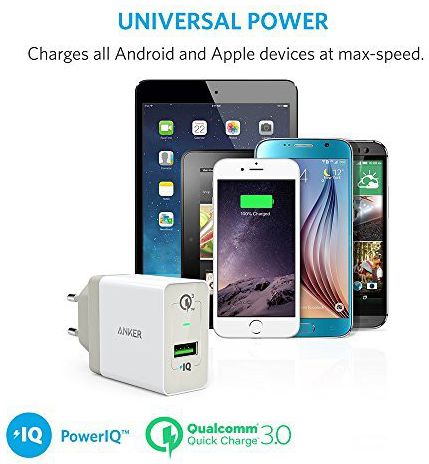 Anker PowerPort+ 1 18W Quick-Charge 3.0 Thuislader Wit afbeelding 5