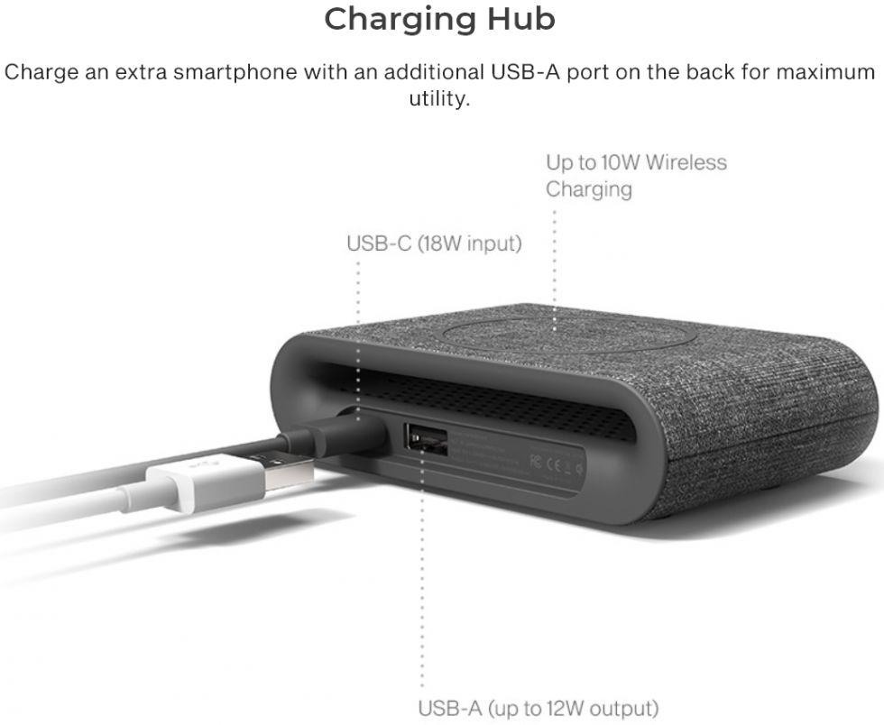 iOttie iON Wireless Plus Fast Charge Draadloze Oplader 10W Grijs afbeelding 4