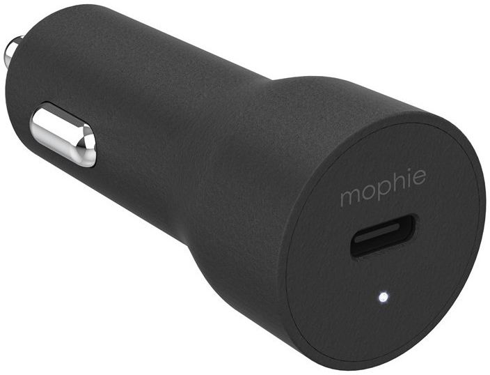 Mophie USB-C 18W Fast Charge Autolader Zwart afbeelding 1