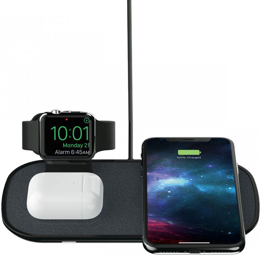 stortbui vals Weigering Mophie 3-in-1 Apple iPhone / Watch / AirPods Draadloze Oplader Zwart |  GSMpunt.nl