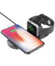 2 in 1 Wireless Fast Charger Pad Zwart