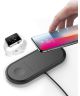 2 in 1 Wireless Fast Charger Pad Zwart