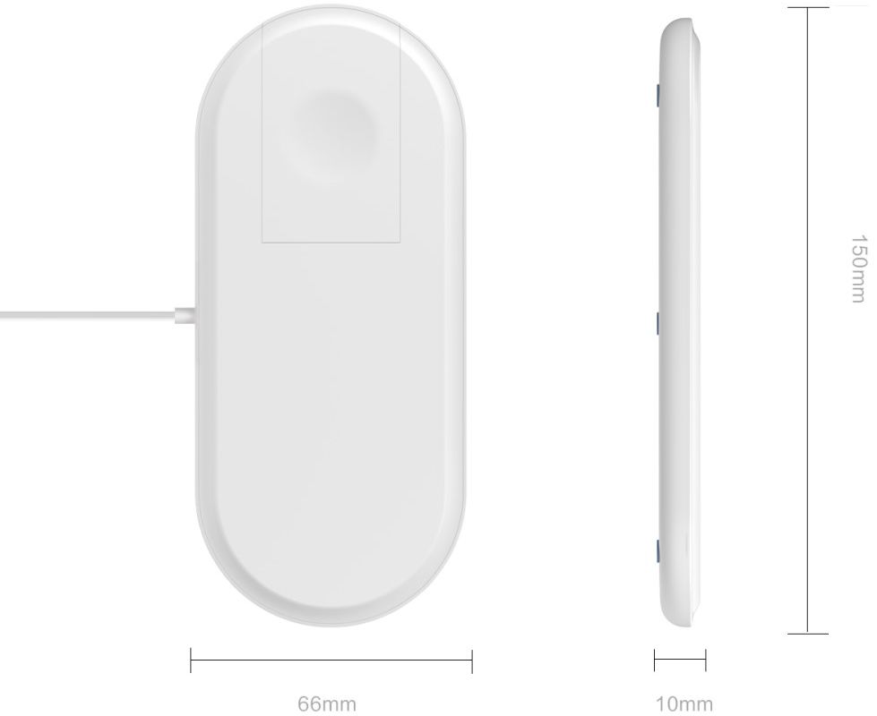 2 in 1 Wireless Fast Charger Pad Wit afbeelding 12