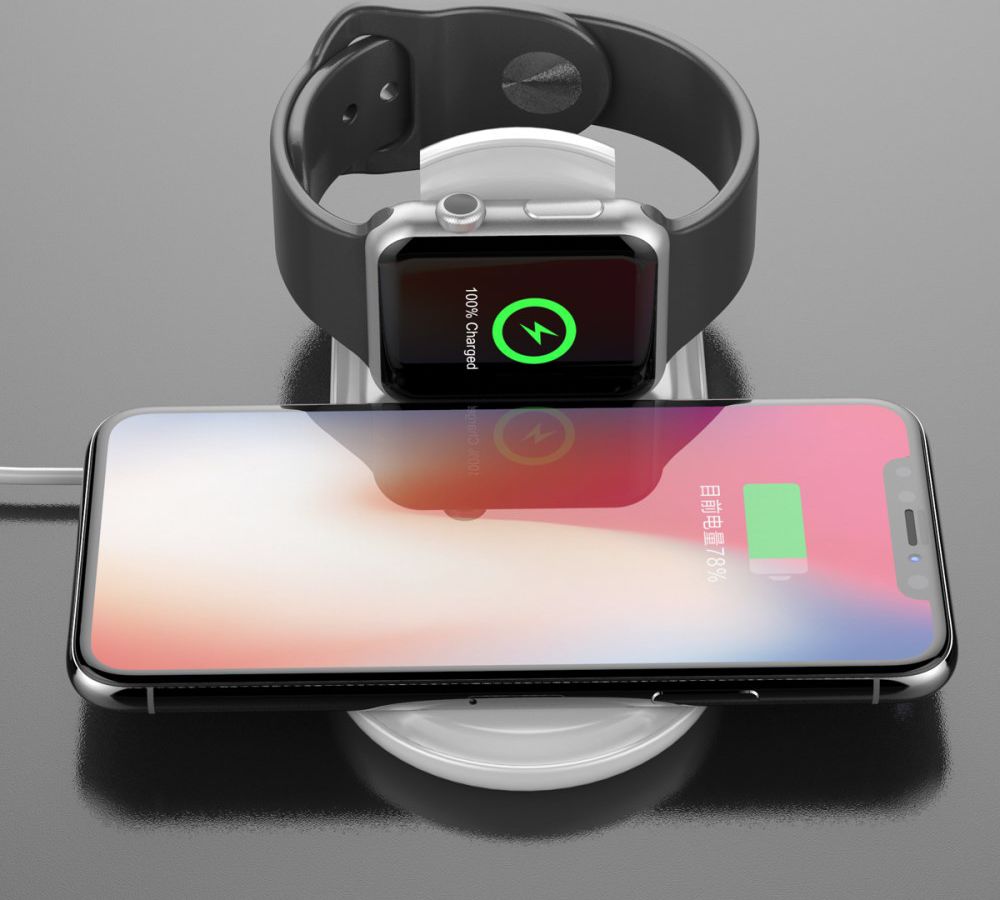 2 in 1 Wireless Fast Charger Pad Wit afbeelding 7
