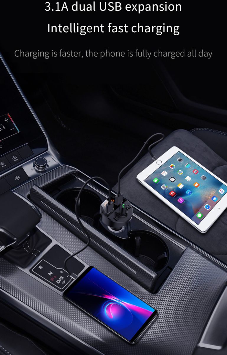 Universele Bluetooth Audio Transmitter / Fast Charge Autolader afbeelding 9