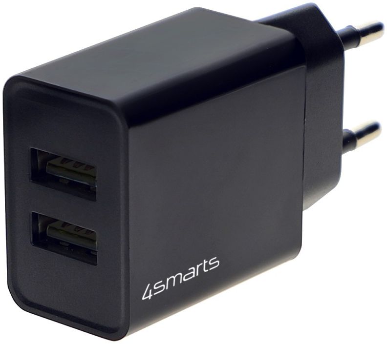 4smarts VoltPlug 12W Dual Thuislader Zwart afbeelding 1