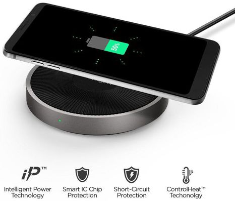 Spigen Essential F306W Universele Wireless Fast Charger (15W) Zwart afbeelding 2