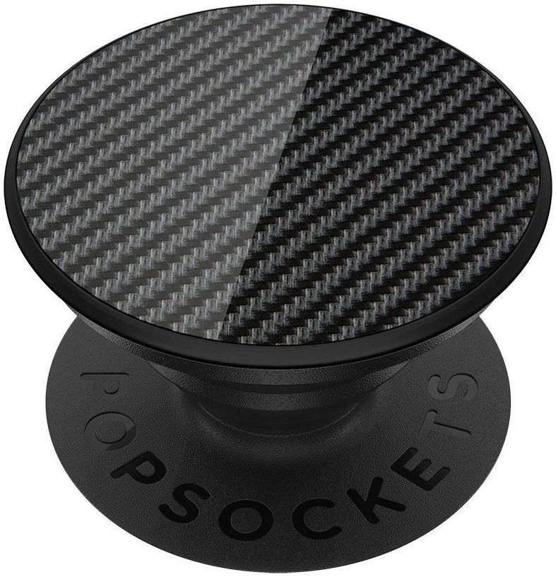 PopSockets Premium PopGrip Telefoon Greep en Standaard Carbon Fiber Zwart afbeelding 1