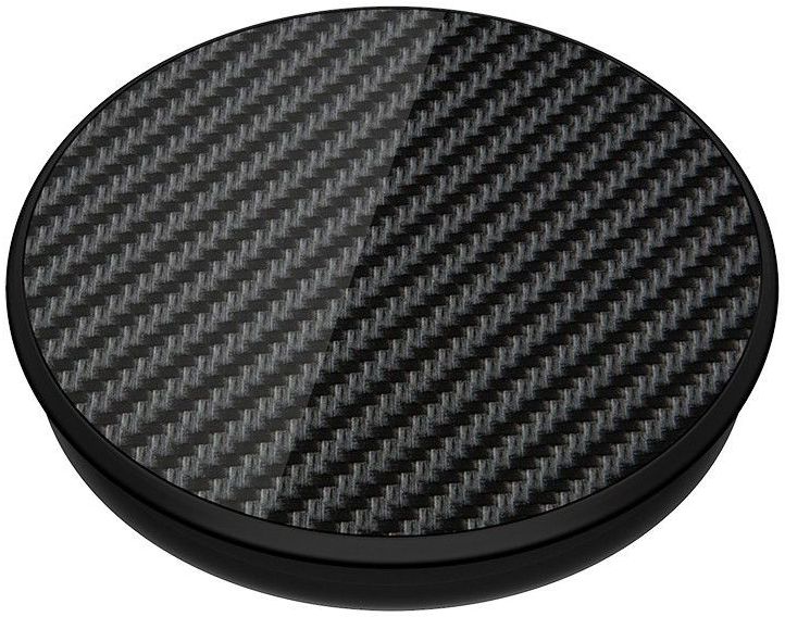 PopSockets Premium PopGrip Telefoon Greep en Standaard Carbon Fiber Zwart afbeelding 2