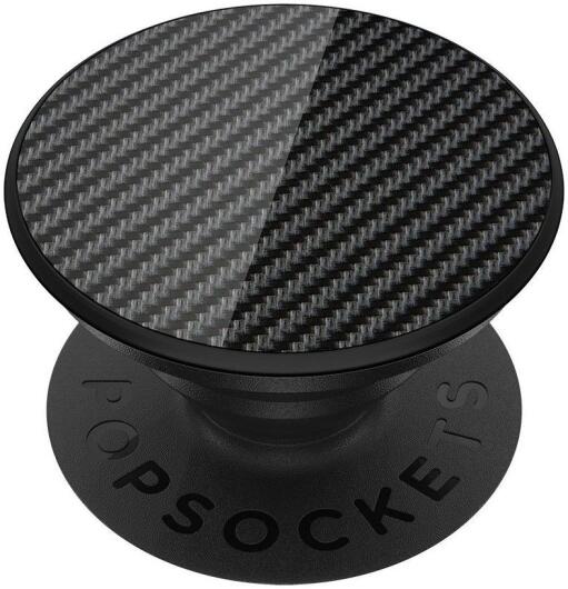 PopSockets Premium PopGrip Telefoon Greep en Standaard Carbon Fiber Zwart afbeelding 1