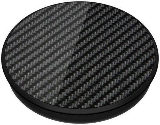 PopSockets Premium PopGrip Telefoon Greep en Standaard Carbon Fiber Zwart afbeelding 2