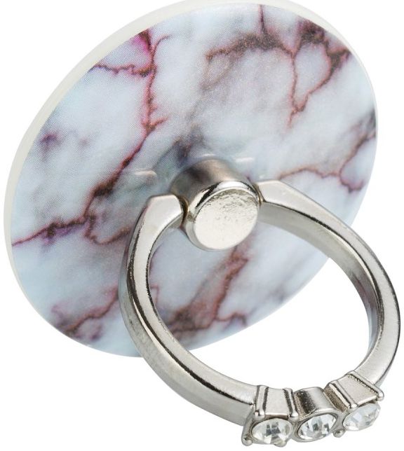 Universele Kickstand Ring en Vinger Houder Attachable Marmer Roze/Wit afbeelding 2