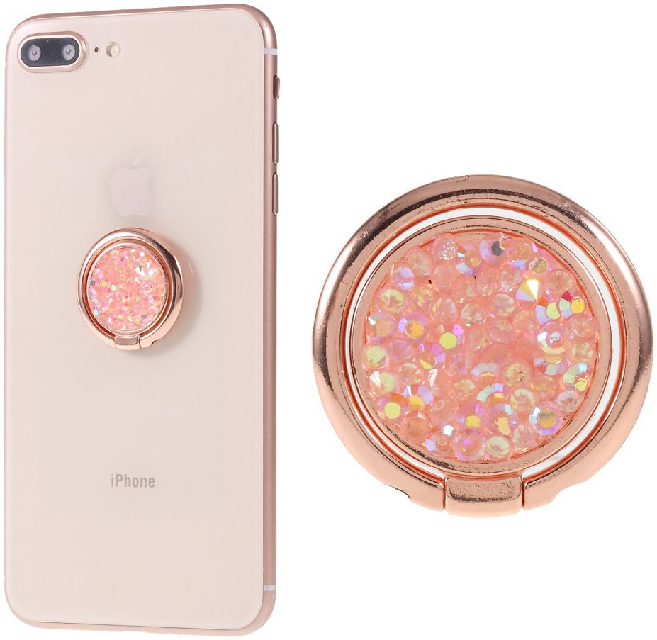 Universele Kickstand Ring en Vinger Houder Attachable Glitter Roze afbeelding 5