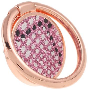 Universele Luipaard Kickstand Ring en Vinger Houder Attachable Roze afbeelding 2