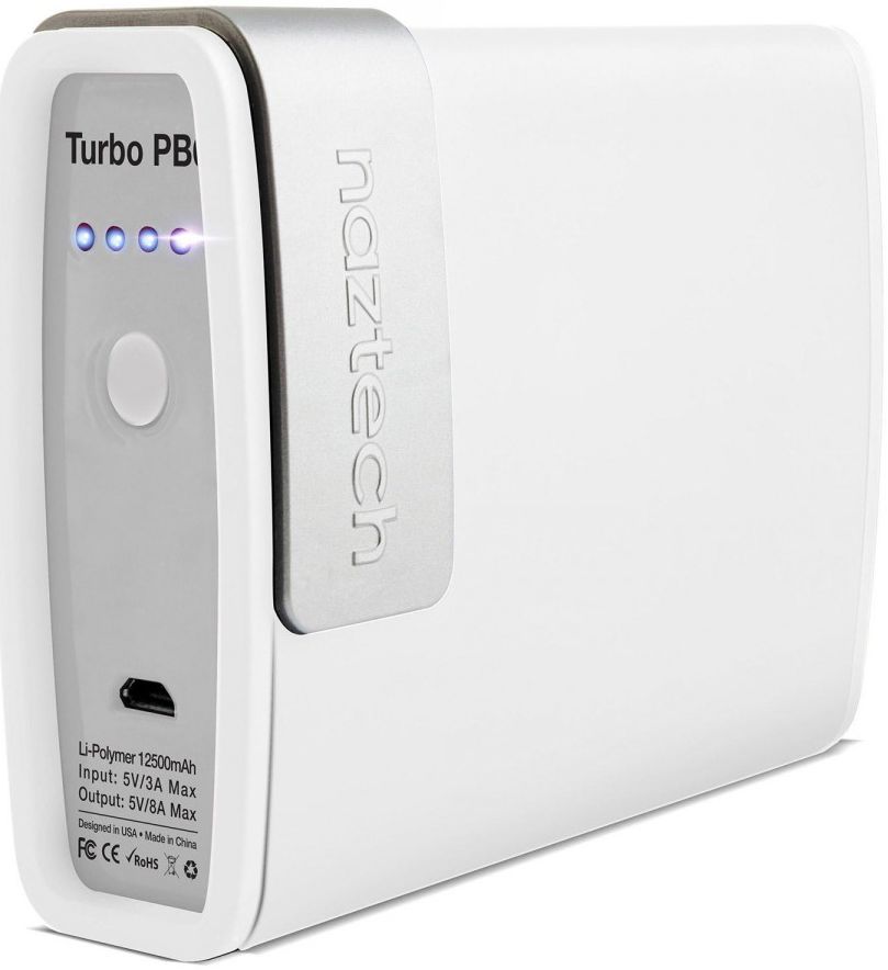 Naztech Turbo PB6 Powerbank 12.500 mAh Grijs afbeelding 1