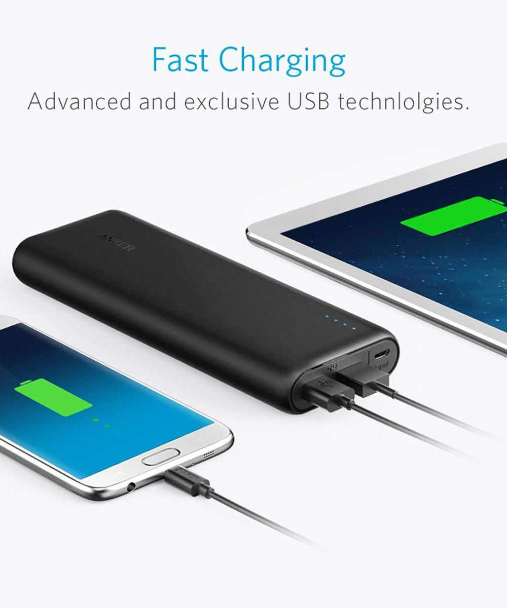 Anker PowerCore Fast Charge Powerbank 15.600 mAh Zwart afbeelding 4