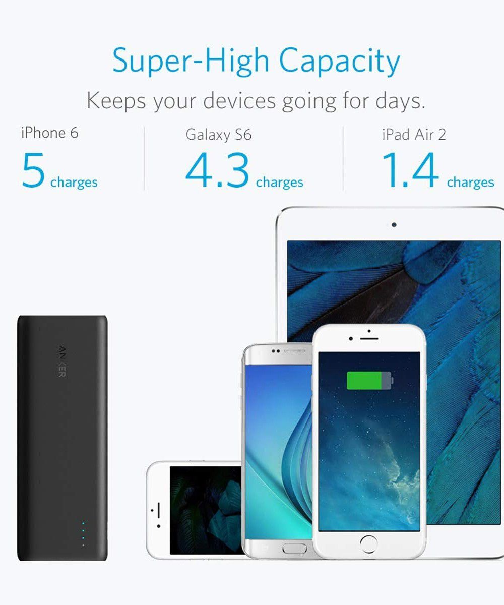 Anker PowerCore Fast Charge Powerbank 15.600 mAh Zwart afbeelding 6