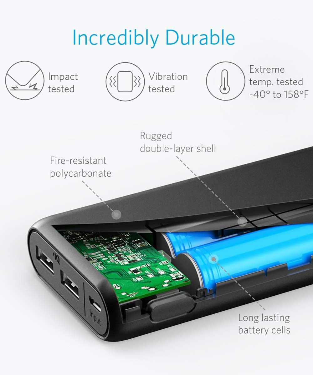 Anker PowerCore Fast Charge Powerbank 15.600 mAh Zwart afbeelding 7
