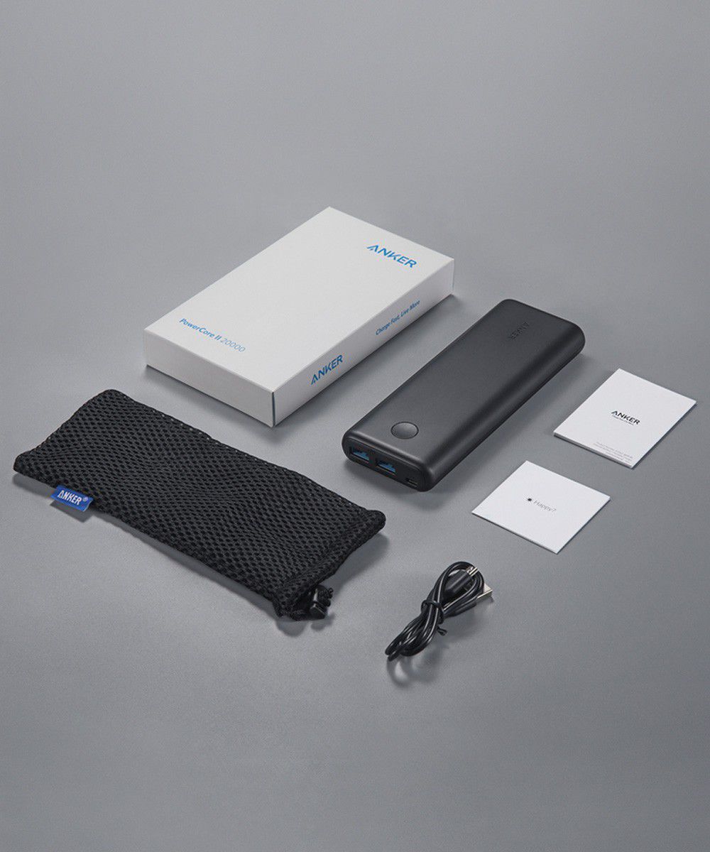 Anker PowerCore II Quick Charge 3.0 Powerbank 20.000 mAh Zwart afbeelding 9