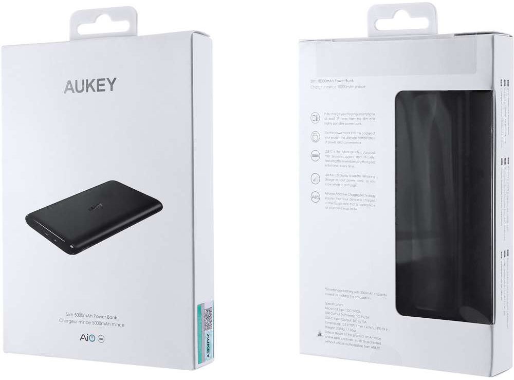 Aukey USB-C Powerbank 5.000 mAh Zwart afbeelding 5